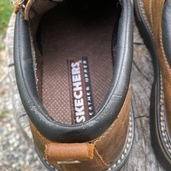 Skechers Leather Upper Balance Men’s Shoes - Picture 6 of 9